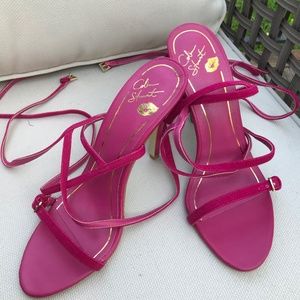 So Pretty in Pink!  Strappy Colin Stuart Heeled Sandals